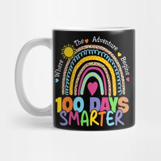 Rainbow 100 days smarter kindergarten pre k 1st grade Mug